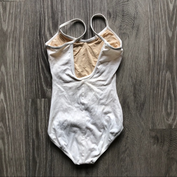 Mirella Camisole Princess Seam Leotard White - Picture 5 of 9